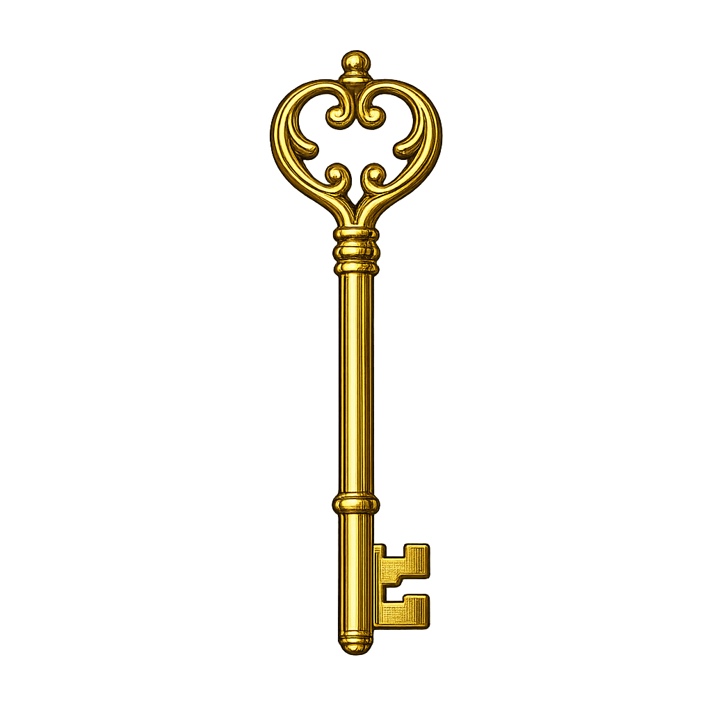A key, symbolizing institutional leadership